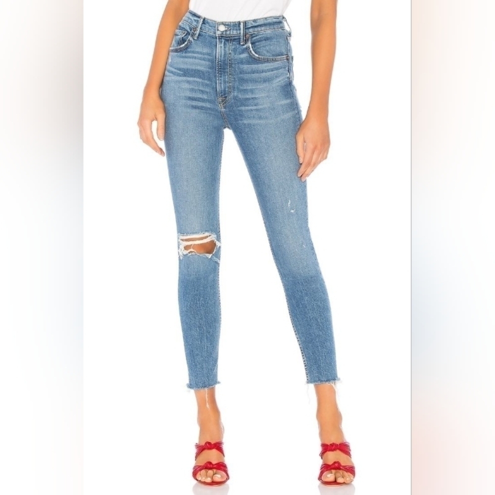 GRLFRND Kendall Super Stretch High Rise Skinny Jeans, Amelia Wash, Size 28